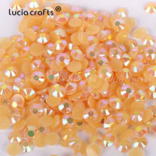Lucia crafts 500/1000pcs 3-5mm AB Flat Back Imitated Resin Candy Rhinestones  DIY Bag Nail Art  G0307 2024 - buy cheap