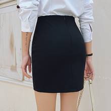 Primavera novedad de verano Mujer Formal Ropa de Trabajo faldas damas Sexy alta cintura Mini falda lápiz negro paquete de la cadera 2024 - compra barato