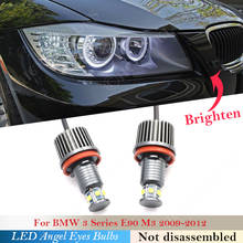 Light 120W pair Angel eyes bulb LED Headlight For BMW 1 3 5 X Z Series E90 Sedan LCI M3 89 E70 E93 E 87 E88 E71 E81 E60 E82 Car 2024 - buy cheap