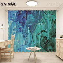 Oil Painting Living Room Curtains Green 3D Abstract Stripes Curtains For Children's Bedroom Kitchen Curtain Ultra Micro Shading 2024 - buy cheap