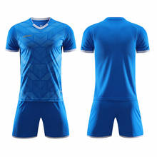 Camisa de futebol 2021 crianças dos homens conjuntos de futebol meninos bolsos terno de treinamento adulto uniformes de camisas de futebol roupas esportivas impressão 2024 - compre barato