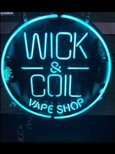 Neon Sign For Wick & Coil Vape Shop Commercial Beer club Lamp resterant light Hotel store shop diner coffee Impact Attract light 2024 - buy cheap