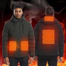 Men Women USB Smart Heating Jacket 3-gearTemperature 4 Abdomen Back Zones Heating Vest Winter Warm Coat Clothing With Hood 2024 - buy cheap