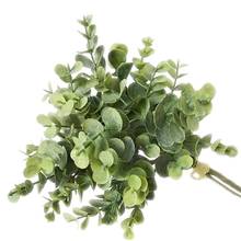 Silk Leaf Eucalyptus Artificial green Leaves For Wedding Decoration DIY Wreath Scrapbooking Craft Apple Plants Fake Flower 2024 - buy cheap