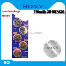 Sony-bateria original moeda botão, 4 unidades, cr2430 cr 2430, bateria de lítio, dl2430 br2430 kl2430 3v para relógio, brinquedo, aparelho auditivo 2024 - compre barato