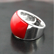 12*16mm RARE RED CORAL 925 STERLING JEWELRY RING SIZE 6/7/8/9 2024 - buy cheap
