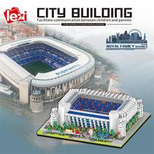 LEZI-minibloques de construcción de campo de fútbol para niños, juguete de ladrillos para armar arquitectura, ideal para regalo, código 4030, 8027 piezas 2024 - compra barato