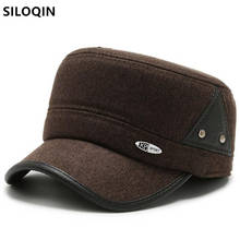 SILOQIN-gorros militares cálidos para hombre, gorra con orejeras a prueba de frío, de tamaño ajustable, con cierre trasero, de marca, Invierno 2024 - compra barato