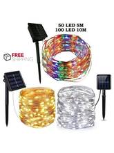 Outdoor Solar String Lights Waterproof 10M 100 LED Copper Wire Light String Christmas Wedding Bedroom Decoration Wire Lights 2024 - buy cheap