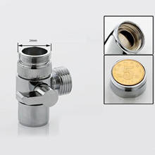 3 Way Metal T-Adapter With Shut-Off Valve Connector Solid Brass Shower Arm Diverter Valve Handshower 2024 - buy cheap