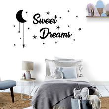 Modern Sweet Dreams Stars Wall Stickers Vinyl Waterproof Home Decoration For Kids Babys Rooms Decoration Sticker Home Decor 2024 - buy cheap