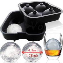 Bola de hielo de 4 agujeros para Hacer bolas de whisky esfera grande redonda bola de hielo de silicona accesorios 2024 - compra barato