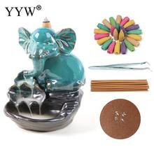 Elephant Incense Burner Backflow Incense Burner creative Zen Lotus Ornaments Appreciate Modern Simple Creative Incense Burner 2024 - buy cheap