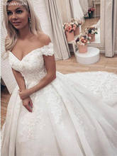 Gorgeous Princess Ball Gown Wedding Dresses Off The Shoulder Lace Up Muslim Wedding Gowns Robe De Marriage Bridal Dress 2022 2024 - buy cheap