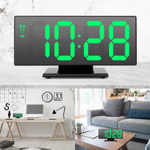 Digital Alarm Clock LED Mirror Clock Multifunction Snooze Time Display Night Light LCD Desktop Desktop Despertador USB Cable 2024 - buy cheap