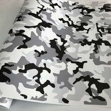 50cmx500cm Snow Black White Gray Camouflage Vinyl Film Sheet Self Adhesive Motorbike Scooter Skate Car Sticker Wrap Foil 2024 - buy cheap