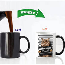 BAD CAT-tazas creativas que cambian de color, taza de café con leche y calor de cerámica, para oficina, pareja, regalo para un amigo, 400 ml 2024 - compra barato