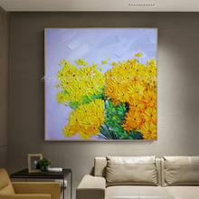 Artyx pintados à mão flor pintura a óleo sobre tela artesanal decoravite arte abstrata moderna parede imagem para sala de estar decoração casa 2024 - compre barato