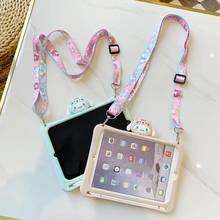 Kids safe stand Silicon Case for IPad 9.7 2018 2017 Pro 9.7 10.5 11 Air 2 3 IPad 2 3 4 Mini cover with Strap Pencil Holder 2024 - buy cheap