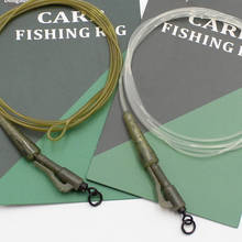 Kit de acessórios de pesca de carpa, clipe hybird & cauda de borracha, para equipamento de pesca de carpa chod, 100cm 2024 - compre barato
