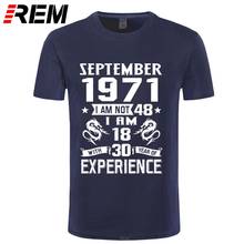 REM 1971 YEARS  shirt Men's Short Sleeve T shirt T shirt Printed Casual Fashion 1971 2024 - buy cheap