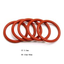 Anel de borracha de grau alimentício 3.5mm, anel em silicone arruela tipo o vermelho od 12 mm - 46 mm 2024 - compre barato