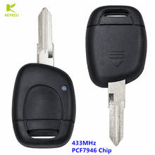 KEYECU 2PCS/lot Replacement 1 Button Remote Key 433Mhz PCF7946 Chip for Renault Twingo Clio Kangoo Uncut VAC102 blade 2024 - buy cheap