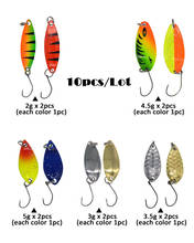 10pcs/Lot Trout Spoon Lure Set Metal Artificial Bait 2g 3g 3.5g 4.5g 5g Mixed Colors Pesca Fishing Tackle Isca 2024 - buy cheap