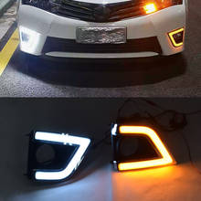 LED Daytime Running Light For Toyota Corolla 2014 2015 2016 Car Accessories Waterproof ABS 12V DRL Fog Lamp Decoration 2024 - buy cheap