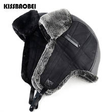Faux Fur Winter Hats For Men Windproof Russian Hat Earflap Trapper Cap Bombers Homme Men Thick Warm Bomber Caps Women 2024 - compre barato