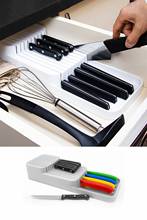 Пластик ящик-Ножи стенд 2-х стадийной Ножи триммер для хранения столовые приборы Кухня Органайзер 2024 - купить недорого