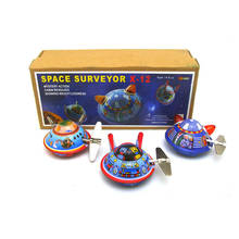 3PCS/SET Antique Iron Tin Toys Retro Wind up Metal Vehicles Toy Cars Home Decor Space Ship tin toys 2024 - buy cheap