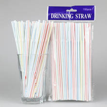 100PCS Curved Plastic Drinking Straw Cocktail Lounge Wedding Birthday Party Special Summer Drinking Straws Tube 2024 - buy cheap