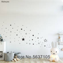 Makeyes Star Patterned Wall Stickers Vinyl Wall Decals Stars Kids Rooms Wall Decor Baby Bedroom Decoration Wall Decor Q132 2024 - buy cheap