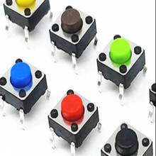 100pcs  6*6*5mm Light touch switch DIP4  Touch button switch 6*6*5 keys button DIP 4pin 2024 - buy cheap