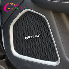 4 шт. Алюминиевый Автомобильный Дверной динамик декоративная накладка 3D наклейка для Nissan X-trail Xtrail Rogue T30 T31 T32 2007-2019 2024 - купить недорого
