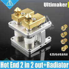 3D printer Heaterblock Ultimaker 2+UM2 Extended double Olsson block kit  interchangeable nozzle+Heat Sink hotend for 1.75/3mm 2024 - buy cheap