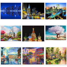 5d faça você mesmo paisagem cheia de quadrado pintura de diamante foto foto personalizada colorida artesanal strass mosaico de decoração de parede do quarto de casa 2024 - compre barato