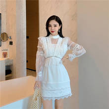 2020 высококачественное кружевное платье по индивидуальному заказу, модное платье в Социалистическом стиле, белое кружевное платье в стиле gouhua 2024 - купить недорого
