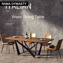 Современный минималистичный деревянный обеденный стол Rama Dymasty для ресторана в скандинавском стиле, прямоугольный стол 2024 - купить недорого