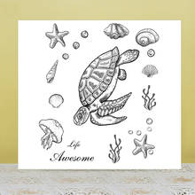 AZSG Sea turtle Aquatic weed Starfish Clear Stamps/Seals For DIY Scrapbooking/Card Making/Album Decorative Silicone Stamp Crafts 2024 - buy cheap
