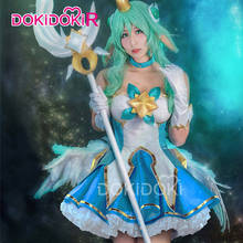 Disfraz de la Liga de las leyendas de DokiDoki-R, traje de Cosplay de la Liga de las leyendas de las estrellas, Soraka 2024 - compra barato