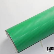 TSAUTOP Size 1.52x28m whole roll Waterproof 3d carbon fiber car vinyl wrap Grass green for Car body B17 2024 - buy cheap