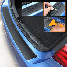 Защитная Наклейка из углеродного волокна для багажника автомобиля на задний бампер для renault clio golf 7 mazda CX-5 w211 vw polo 9n vw beetle toyota chr ford 2024 - купить недорого