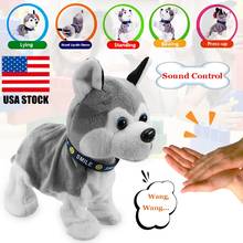 Electronic Robot Dog Sound Control Kids Plush Toy Sound Control Interactive Bark Stand Walk Electronic Toys Dog For Baby Gifts 2024 - buy cheap