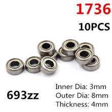 10pcs/Lot 693ZZ Miniature Ball Bearings 3*8*4mm Small Double Shielded Miniature Metal Steel Bearing 2024 - buy cheap