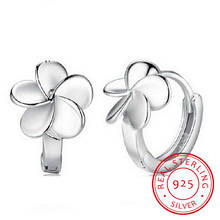 925 Sterling Silver Small Flower Round Loop Huggies Hoop Earrings For Kids Baby Girls Children Party Jewellery Aros Girls Gift 2024 - buy cheap