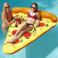 Pizza inflável Gigante Piscina Float Colchão de Praia Grande Partido da água Brinquedos de PVC Anel de Natação linha flutuante cama flutuante Adultos Crianças 2024 - compre barato