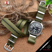 Sports Nato Zulu Elastic Universal Nylon Strap Watchband Buckle Belt Army Green WatchBands Bracelet Military 20 22mm Free Tools 2024 - buy cheap
