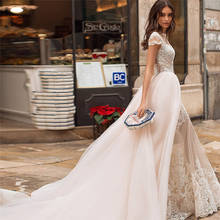 Mermaid Wedding Dresses Jewel Cap Sleeves Champagne Bridal Gown with Removable Skirt Lace Bride Dress 2020 2024 - buy cheap